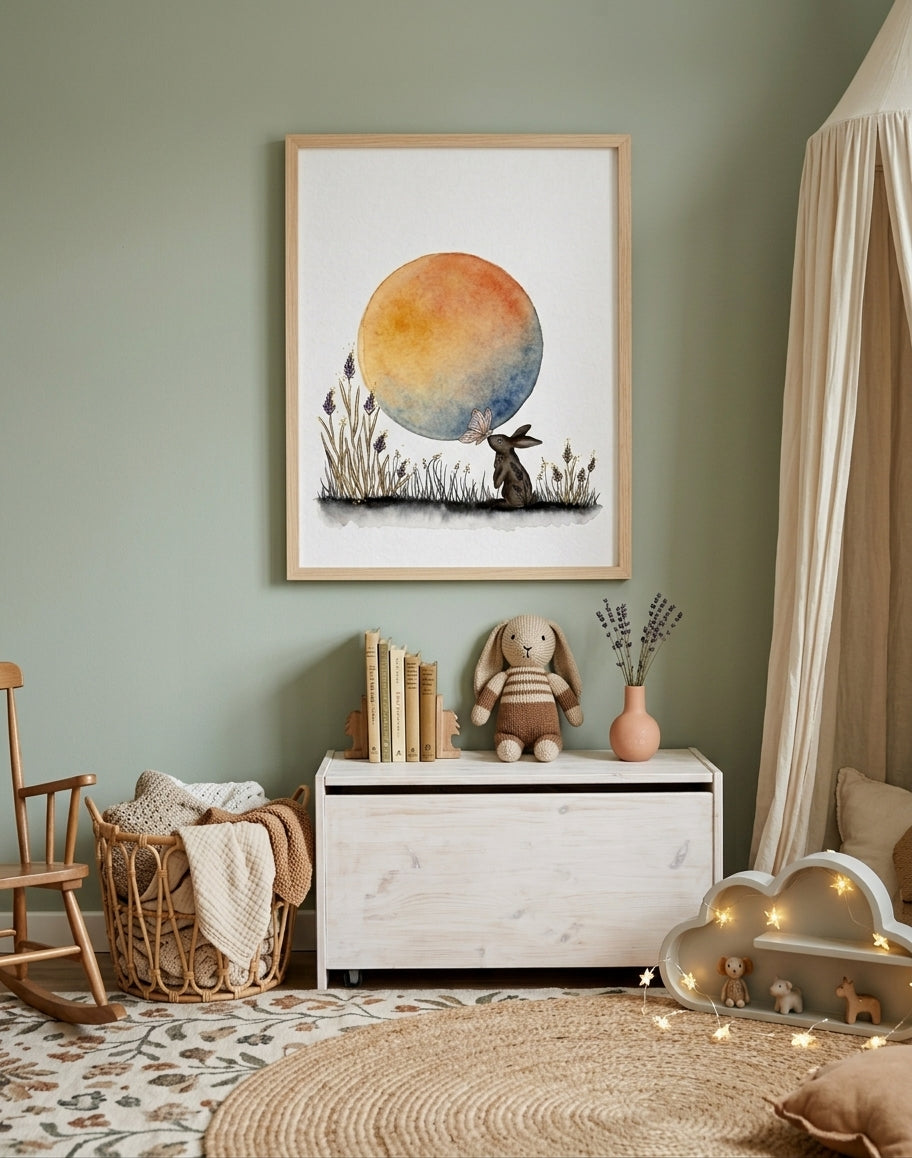 Bunny Original Watercolor Printable Wall Art