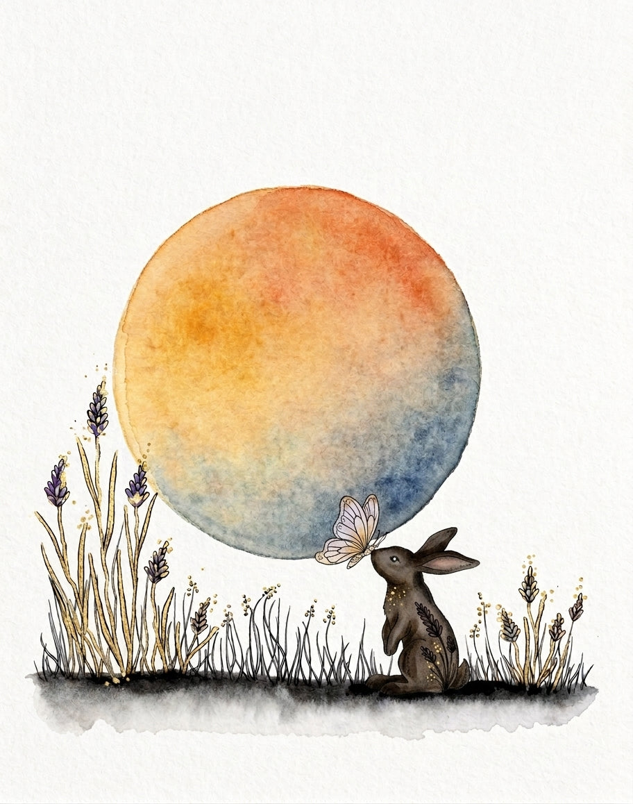 Bunny Original Watercolor Printable Wall Art